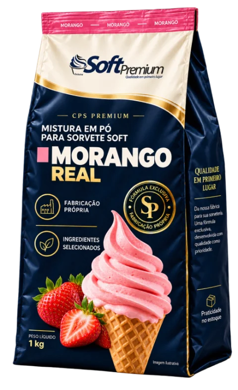 Calda Soft Premium Morango Real | Sorvete Expresso