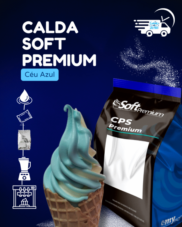 Calda Soft Premium Céu Azul para Sorvete Expresso