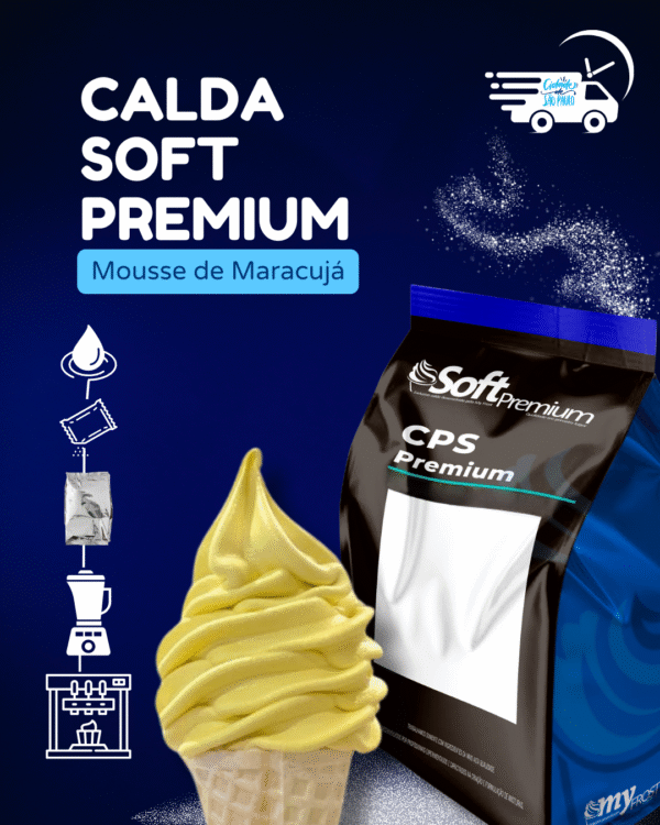 Calda Soft Premium Mousse de Maracujá para Sorvete Expresso
