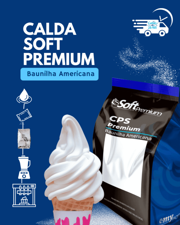 Calda Soft Premium Baunilha Americana | Sorvete Expresso